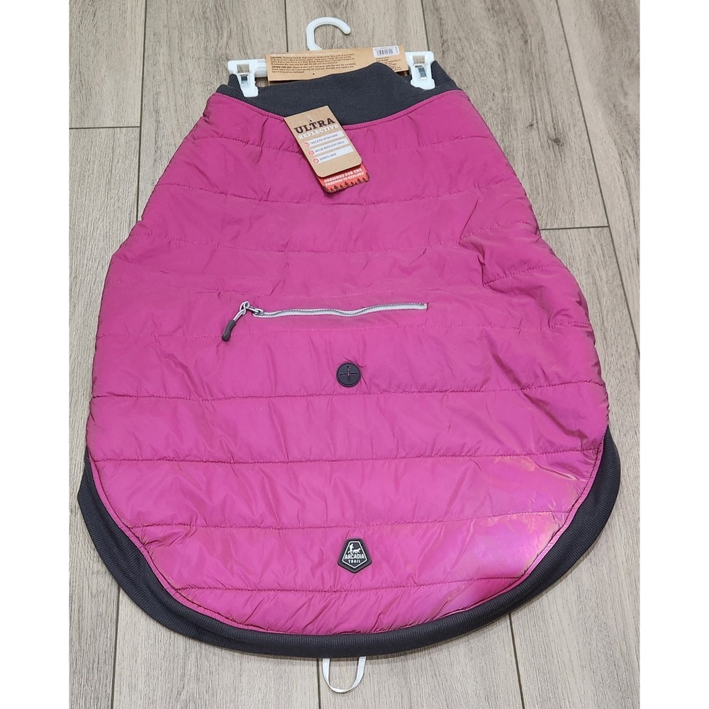 Arcadia Trail XXL Ultra Reflective Pink Dog Coat Sherpa Liner Water Repellent‎